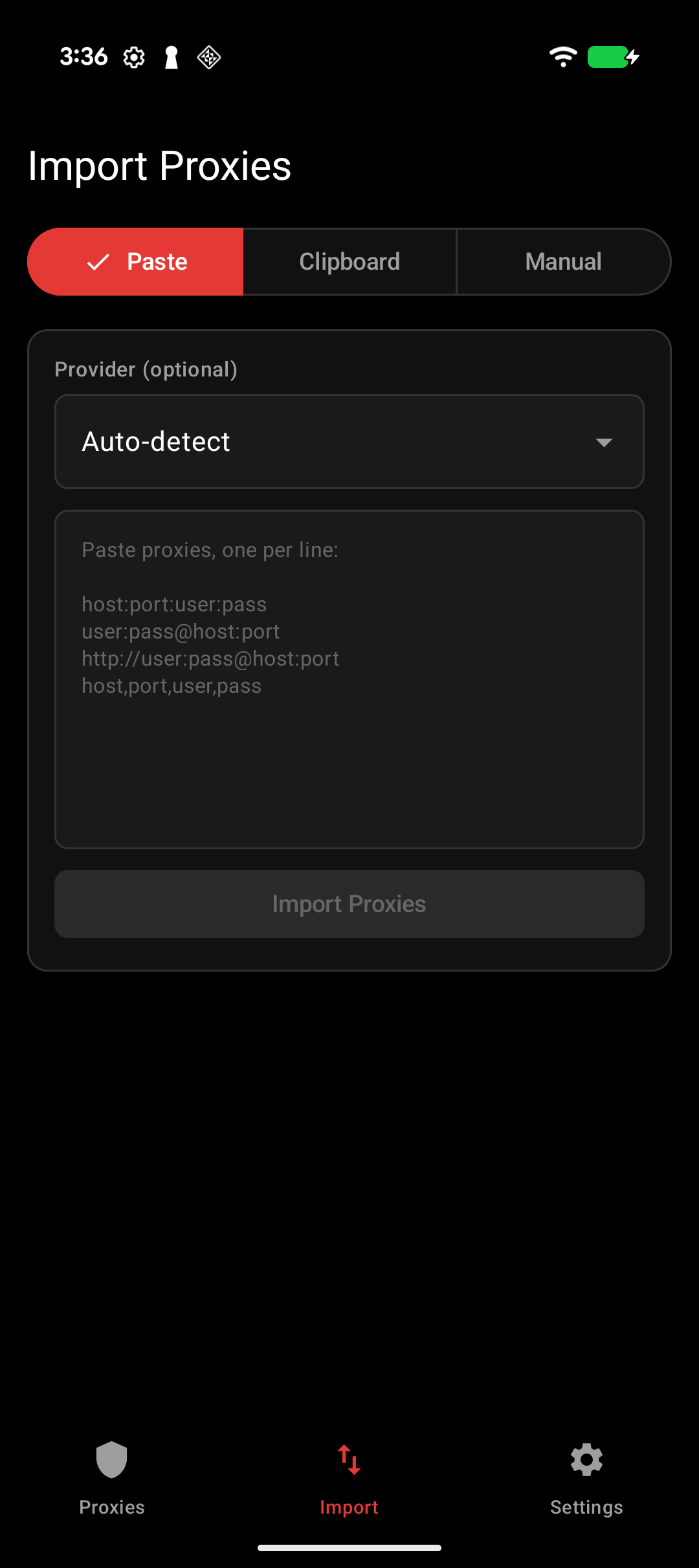 ProxyGate Bulk Import